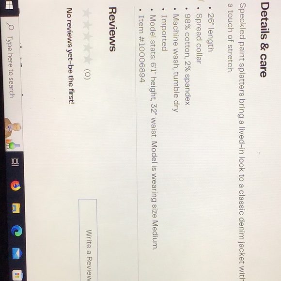 New Reasons Brand Paint Splatter Denim Jacket.Unisex Size Large and Medium - Picture 10 of 10